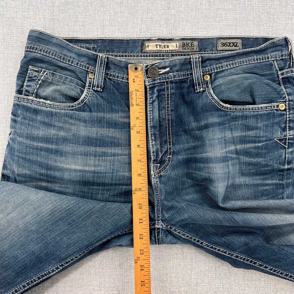 BKE Tyler Straight Leg Jeans Men 36XXL 37x37 Blue Medium Wash Denim Americana - Picture 10 of 14